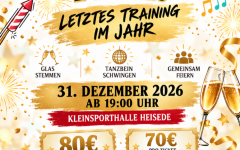 Silvesterfeier 2026 – Das letzte Training des Jahres